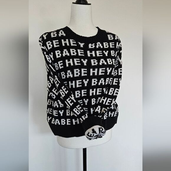 Brunette the label crewneck pullover sweater - Picture 1 of 5